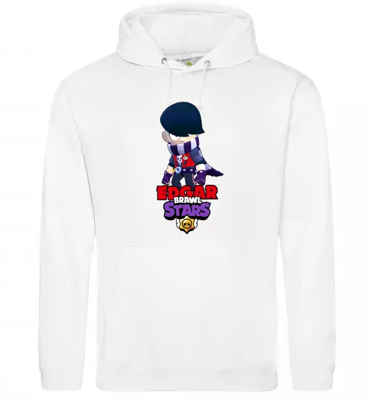 Мужская толстовка (худи) Brawl Stars Едгар Белый фото