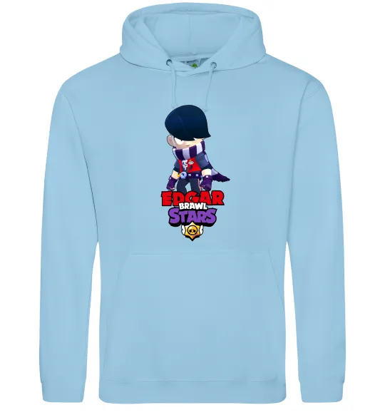 Мужская толстовка (худи) Brawl Stars Едгар Голубой фото
