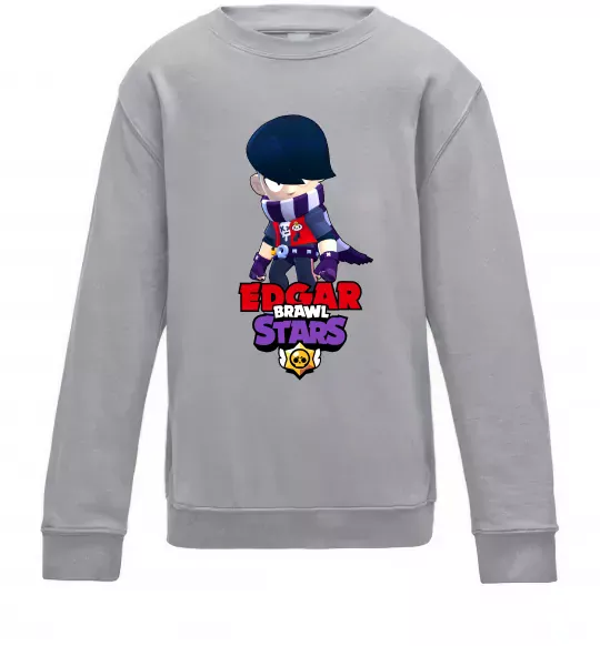 Дитячий світшот Brawl Stars Едгар Сірий меланж фото
