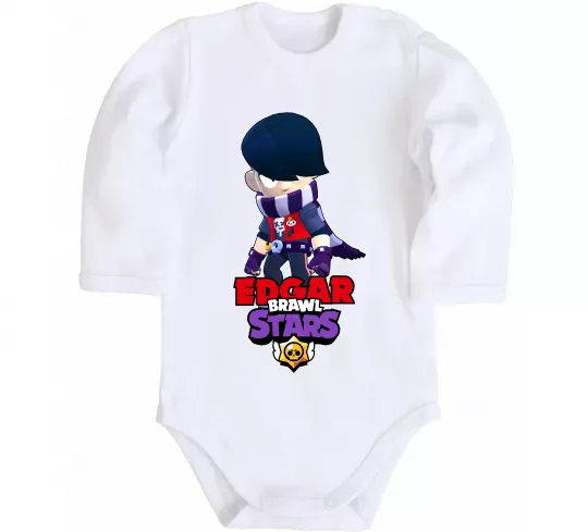 Дитячий бодік Brawl Stars Едгар Білий фото