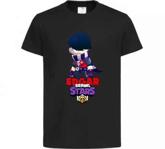 Дитяча футболка Brawl Stars Едгар Чорний фото