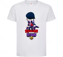 Детская футболка Brawl Stars Едгар Белый фото