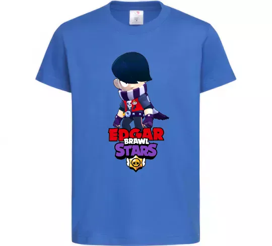 Дитяча футболка Brawl Stars Едгар Яскраво-синій фото