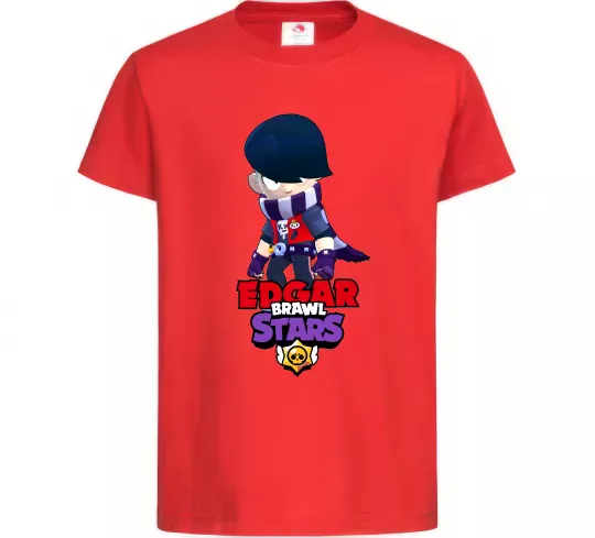 Дитяча футболка Brawl Stars Едгар Червоний фото