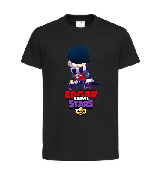 Детская футболка Brawl Stars Едгар Черный фото