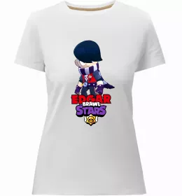 Женская премиум футболка Brawl Stars атрибути Белый фото