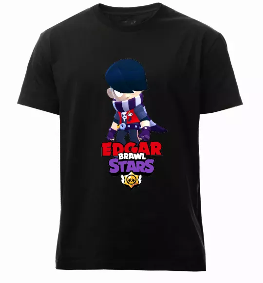 Мужская премиум футболка Brawl Stars Едгар Черный фото