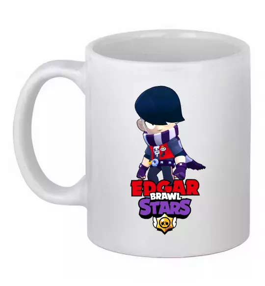Чашка керамическая Brawl Stars Едгар Белый фото