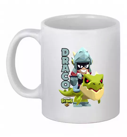 Чашка керамическая Brawl Stars Драко Белый фото