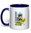 Чашка с цветной ручкой Brawl Stars Драко Глубокий темно-синий фото
