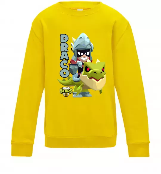 Детский Свитшот Brawl Stars Драко Солнечно желтый фото