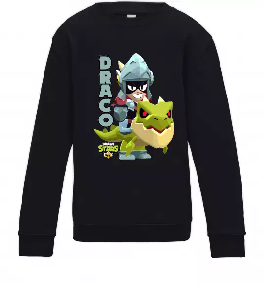 Детский Свитшот Brawl Stars Драко Черный фото