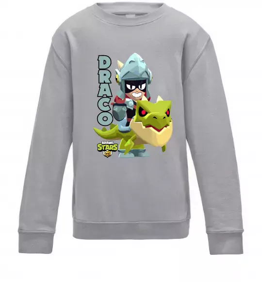 Детский Свитшот Brawl Stars Драко Серый меланж фото