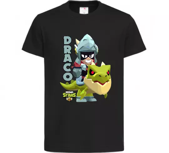 Детская футболка Brawl Stars Драко Черный фото