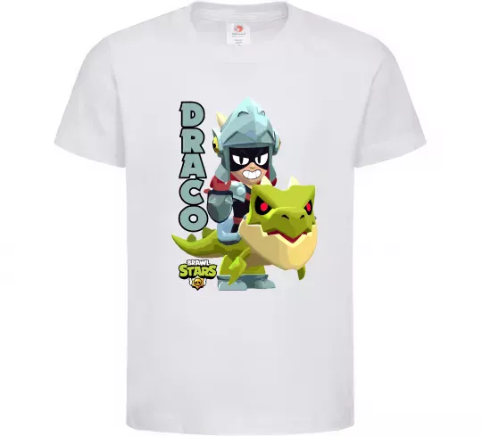 Детская футболка Brawl Stars Драко Белый фото