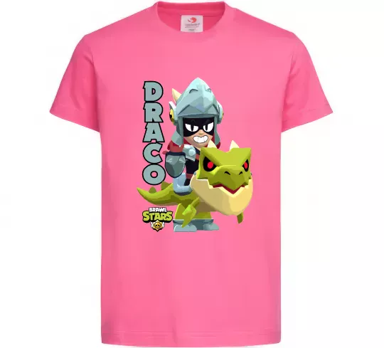 Детская футболка Brawl Stars Драко Ярко-розовый фото