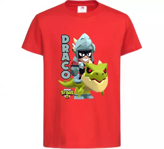 Детская футболка Brawl Stars Драко Красный фото
