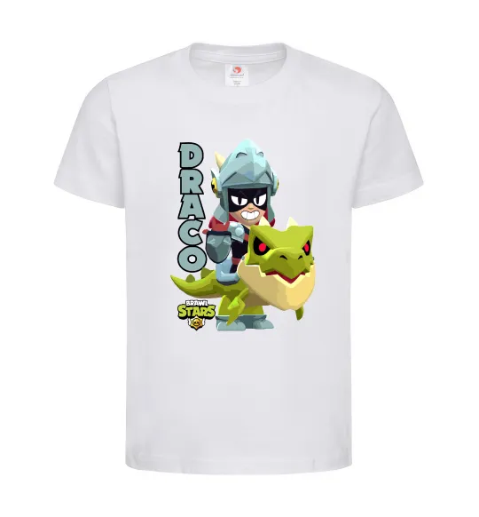 Детская футболка Brawl Stars Драко Белый фото
