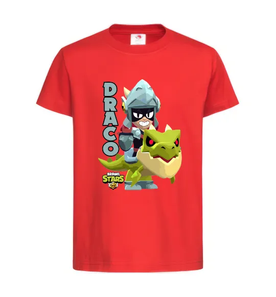 Детская футболка Brawl Stars Драко Красный фото