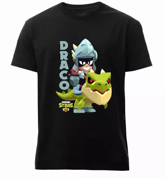 Мужская премиум футболка Brawl Stars Драко Черный фото