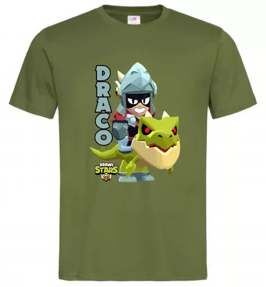 Чоловіча футболка Brawl Stars Драко Оливковий фото