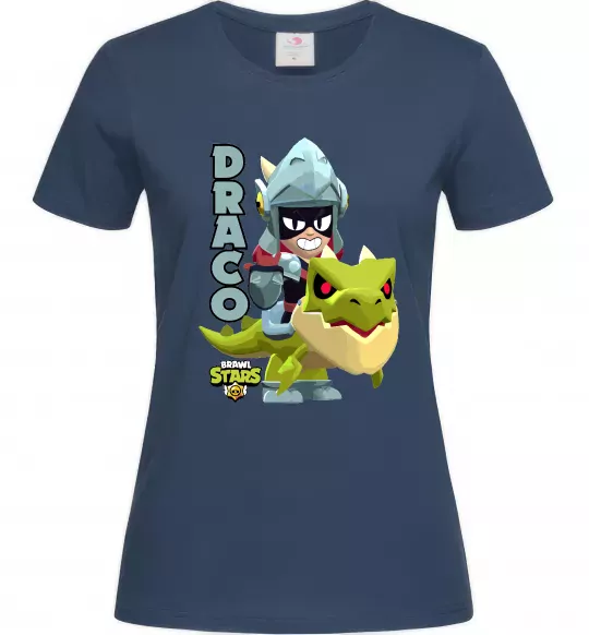 Женская футболка Brawl Stars Драко Темно-синий фото