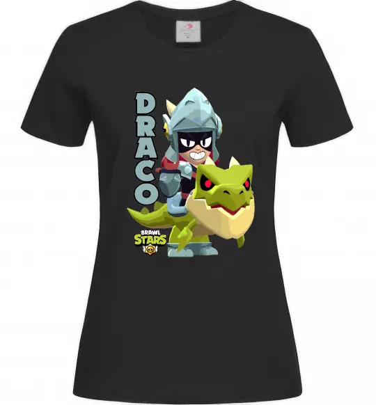 Женская футболка Brawl Stars Драко Черный фото