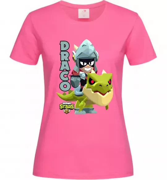 Женская футболка Brawl Stars Драко Ярко-розовый фото