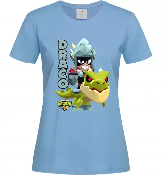 Женская футболка Brawl Stars Драко Голубой фото