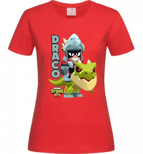 Женская футболка Brawl Stars Драко Красный фото