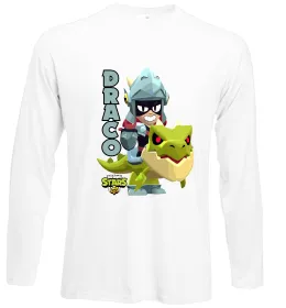 Лонгслив Brawl Stars Shark Leon Белый фото Лонгслив Brawl Stars Shark Leon Белый фото