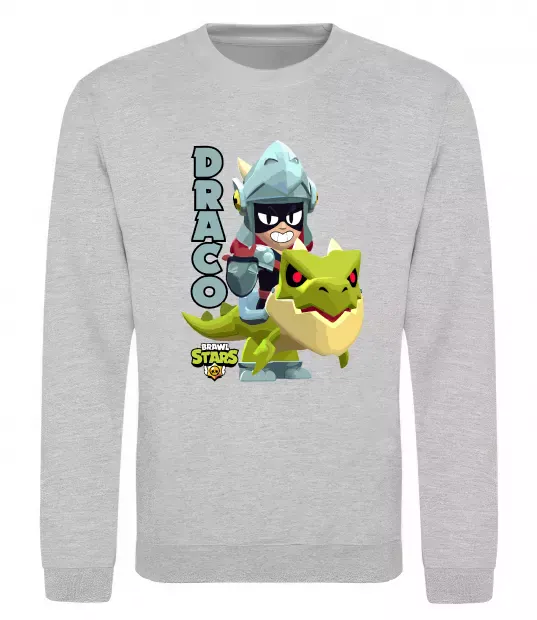 Свитшот Brawl Stars Драко Серый меланж фото