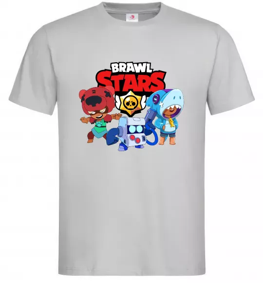 Чоловіча футболка Brawl Stars Герої Сірий фото