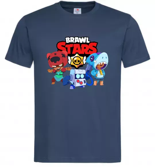 Чоловіча футболка Brawl Stars Герої Темно-синій фото