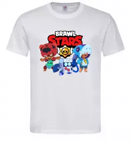 Мужская футболка Brawl Stars Герої Белый фото