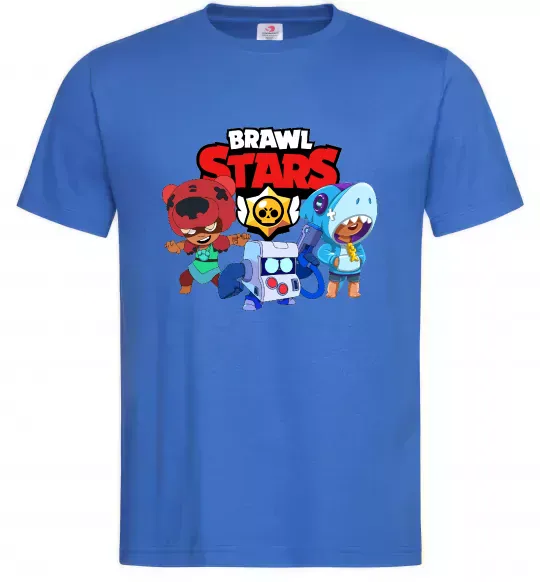 Чоловіча футболка Brawl Stars Герої Яскраво-синій фото