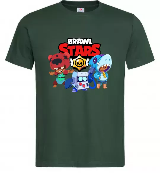 Чоловіча футболка Brawl Stars Герої Темно-зелений фото