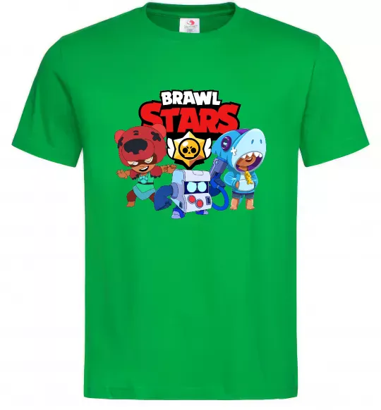 Чоловіча футболка Brawl Stars Герої Зелений фото
