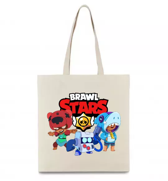 Эко-сумка Brawl Stars Герої Бежевый фото