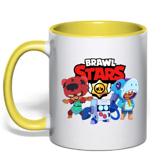 Чашка з кольоровою ручкою Brawl Stars Герої Лимонний фото