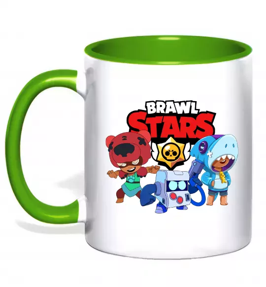 Чашка з кольоровою ручкою Brawl Stars Герої Зелений фото