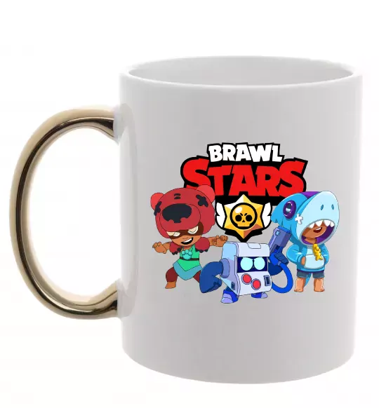 Чашка з кольоровою ручкою Brawl Stars Герої Золото фото