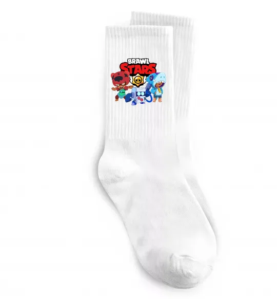 Шкарпетки Brawl Stars Герої Білий фото