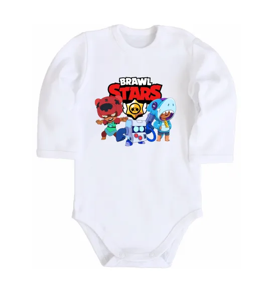 Детский боди Brawl Stars Герої Белый фото