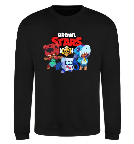 Світшот Brawl Stars Герої Чорний фото