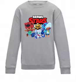 Детский Свитшот Brawl Stars Leon skin Черный фото