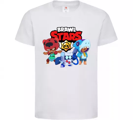 Детская футболка Brawl Stars Герої Белый фото
