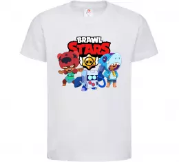 Детская футболка Brawl Stars Герої Белый фото