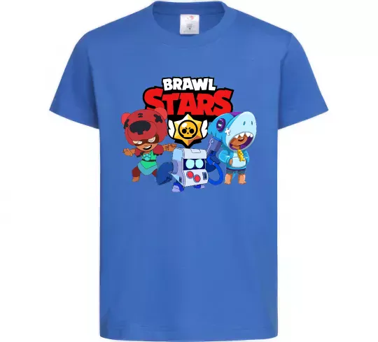 Детская футболка Brawl Stars Герої Ярко-синий фото