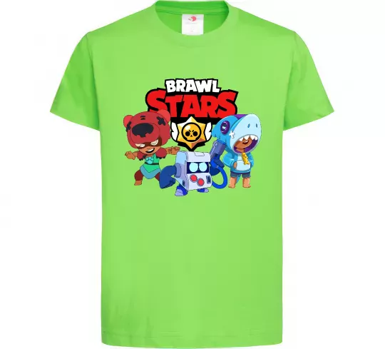 Детская футболка Brawl Stars Герої Лаймовый фото